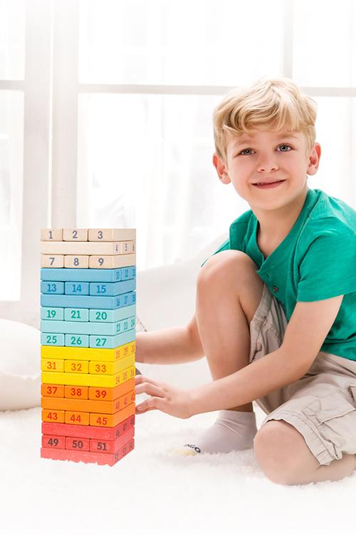 Classic World - Deluxe Colourful Stacking Game - 55pcs