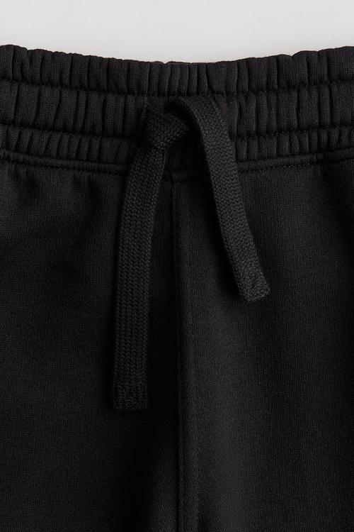 Cotton sweatshirt joggers - black