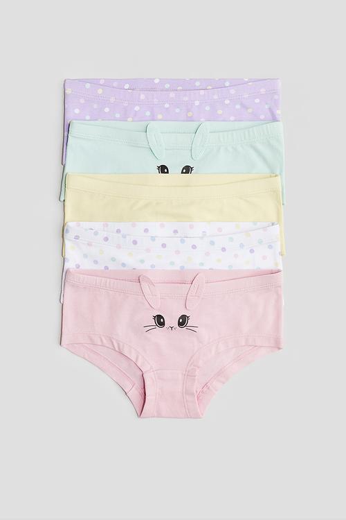 5-Pack hipster briefs - light pink/bunnies