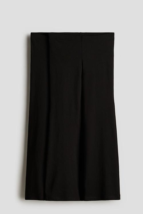 2-Pack flared cotton leggings - black