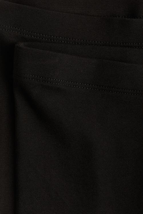 2-Pack flared cotton leggings - black