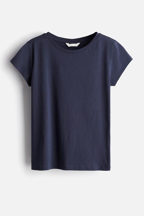 Cotton T-shirt - dark blue