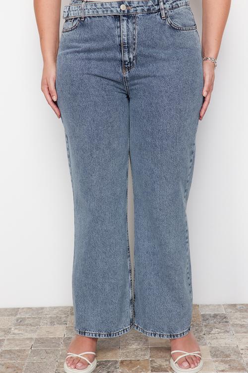 Plus Blue Wide Cut Jeans