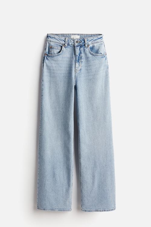 Wide high jeans - light denim blue