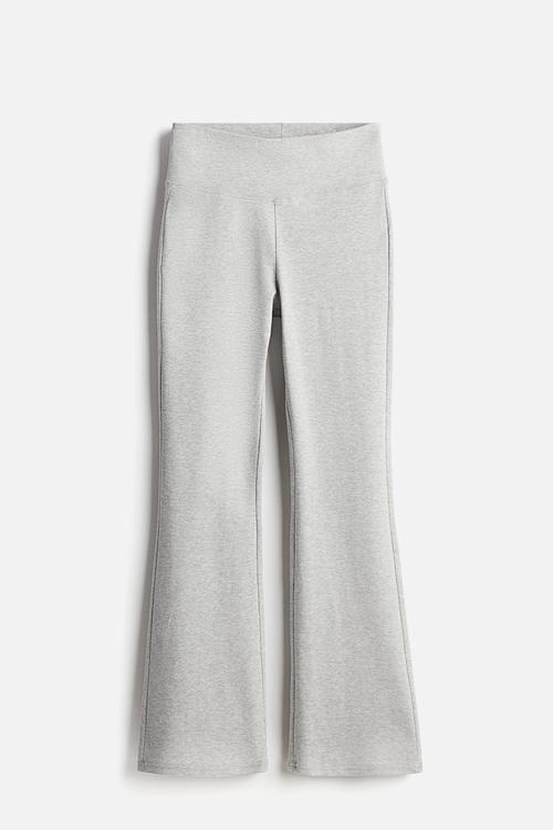 Flared leggings - light grey marl