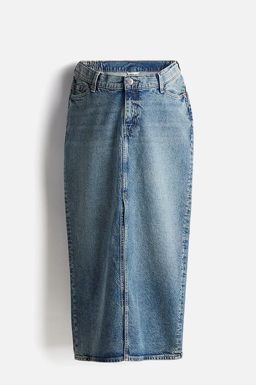 Mama before & after denim skirt - denim blue