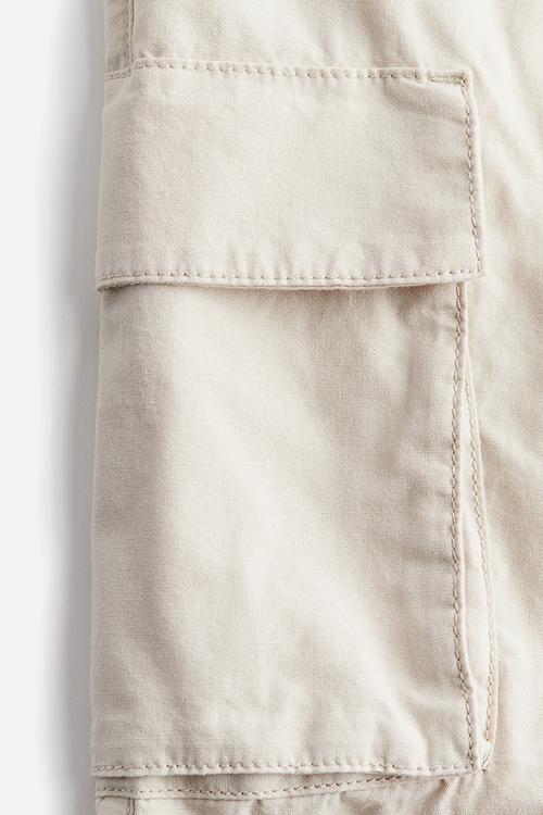 Canvas cargo trousers - light beige