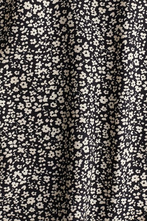 A-line tie-strap dress - black/small flowers