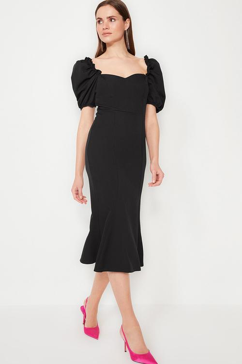 Black Collar Elegant Dress