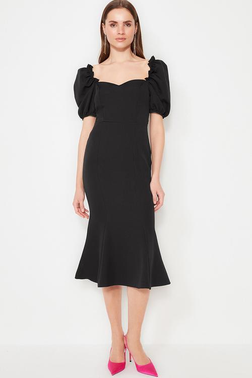 Black Collar Elegant Dress