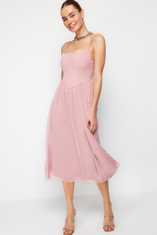 Tulle Corset Dress - Dusty Rose 