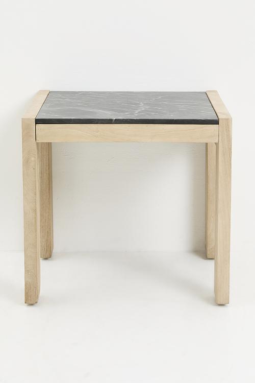 Shira wood side table - black