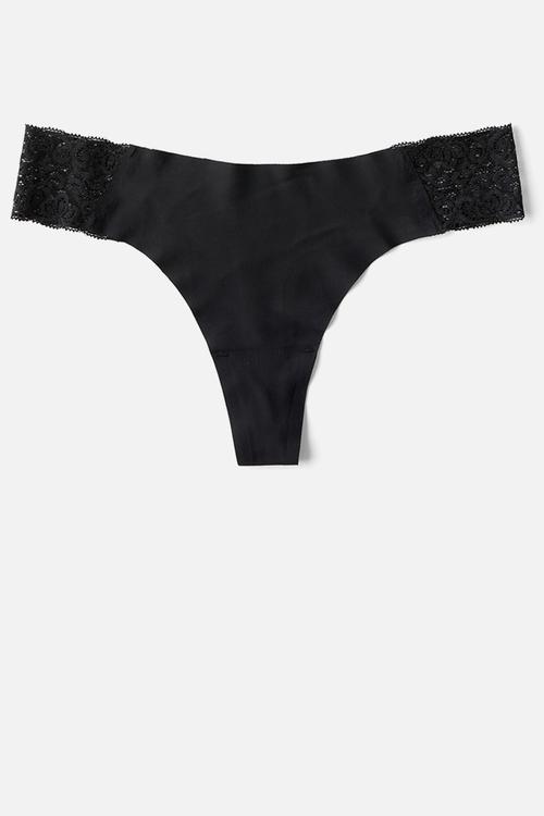 Party Pants Seamless G-String Brief 3 Pack - Black/Cream/Frappe