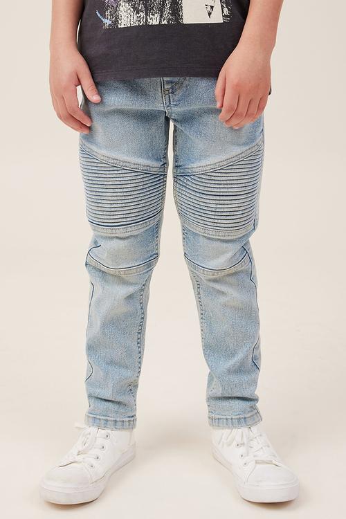 Skinny fit moto jean - byron mid blue