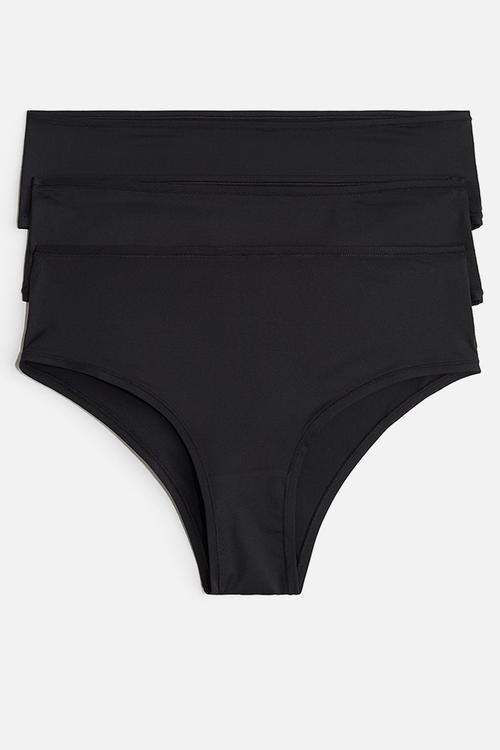 3-Pack microfibre hipster briefs - black