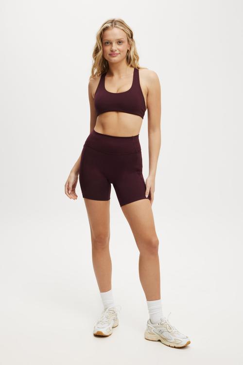 Ultra Soft Curved Hem Crop - Dark Oak