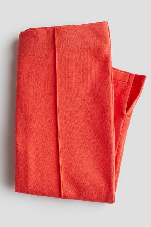 Jersey capri leggings - red