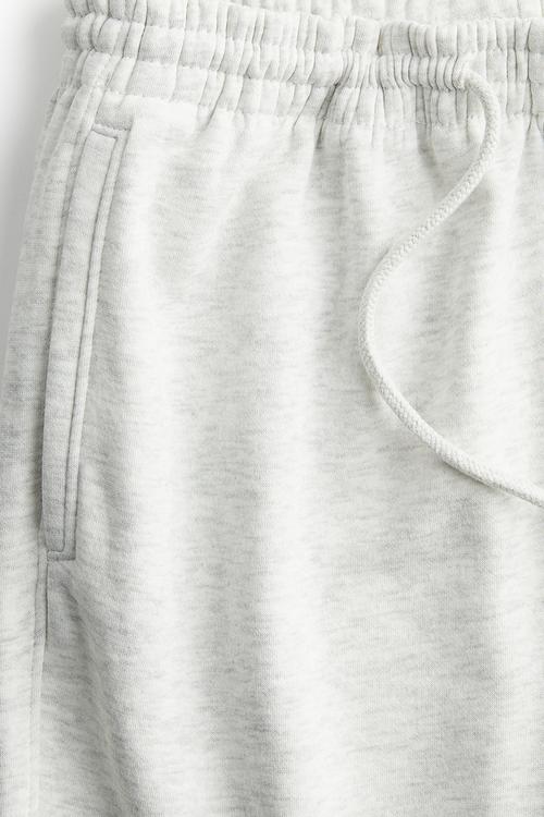 High-waisted joggers - light grey marl 