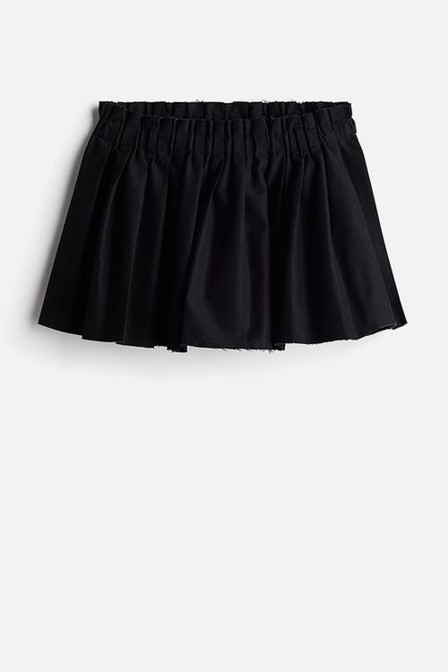 Pleated mini skirt - black