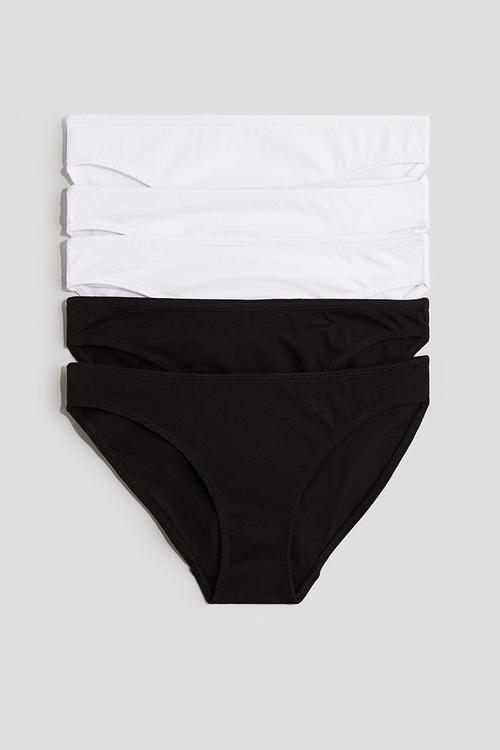 5 pack briefs - white & black
