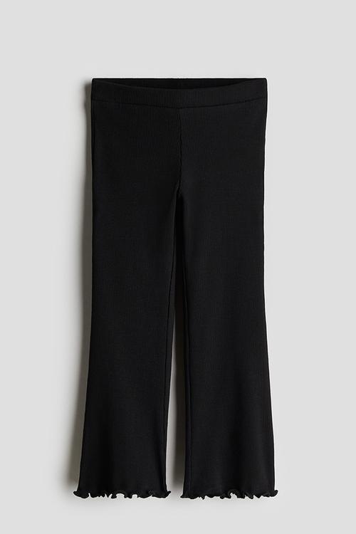 Flared leggings - black