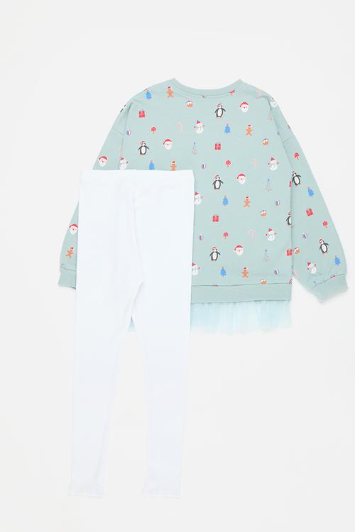 Sweatshirt & legging set - light blue
