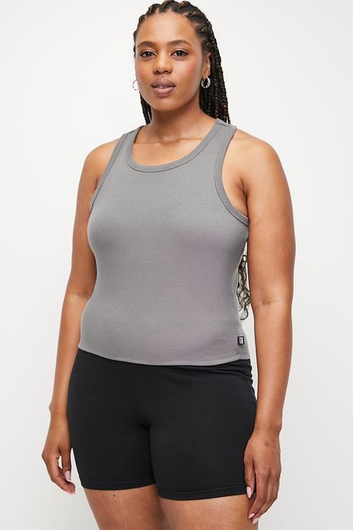 Plus Active Core Rib Racer Tank - Allspice