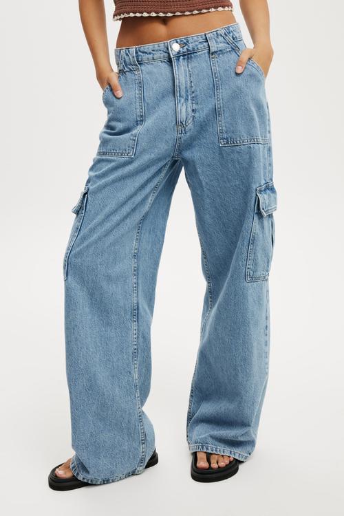 Relaxed Cargo Jean - Cleanwater Blue