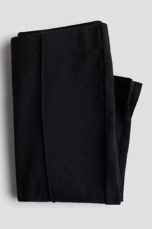 Jersey capri leggings - black