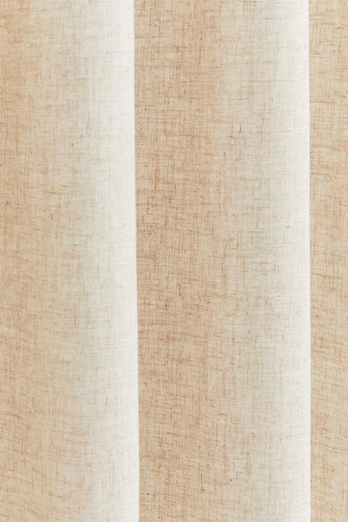 Linen-blend shower curtain - light beige