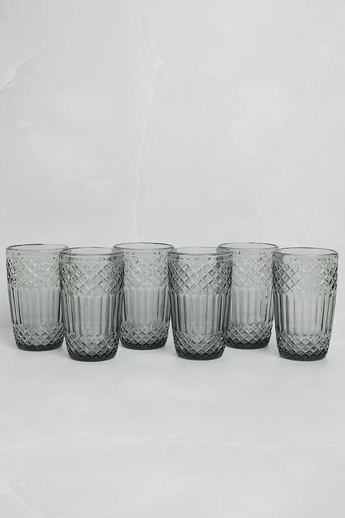 Embossed hi-ball set of 6