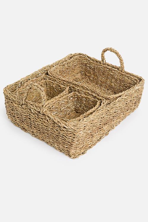 Sort-it nesting basket set of 5 - natural