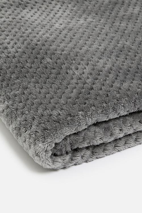 Waffle Plush Fleece - Grey