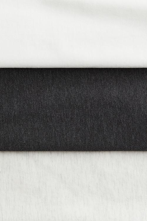 3-Pack T-shirts - white darkgrey