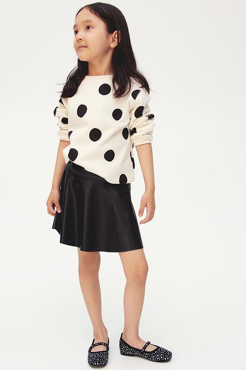 Coated skirt - black