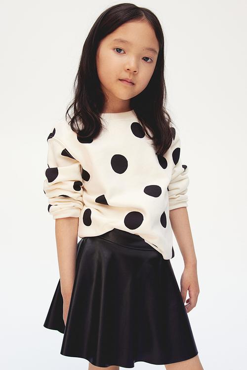Coated skirt - black