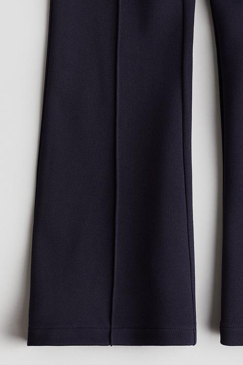 Flared ponte di roma leggings - blue