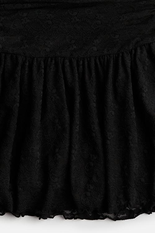 Lace skirt - black