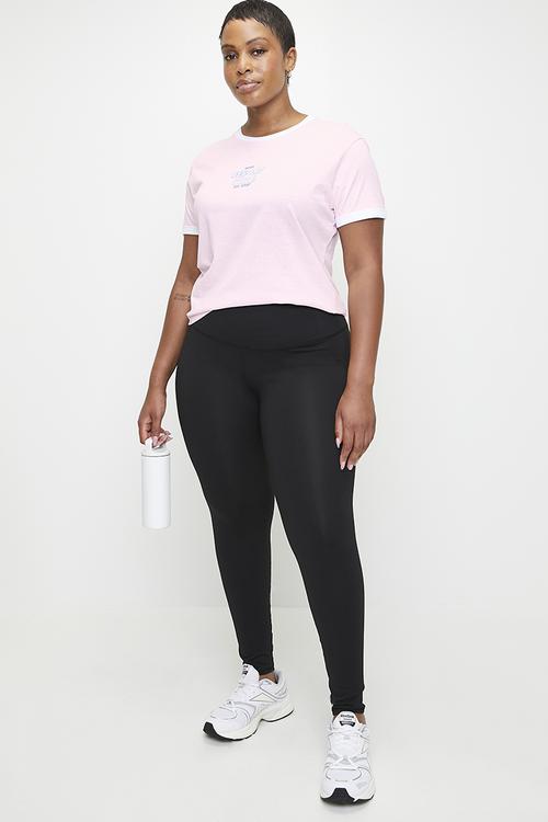 Plus active graphic crew tshirt - cherry dream/resort club
