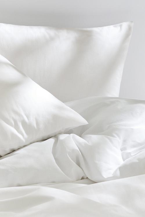 Cotton double/king duvet cover set - white