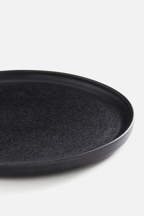 Large stoneware plate - grey