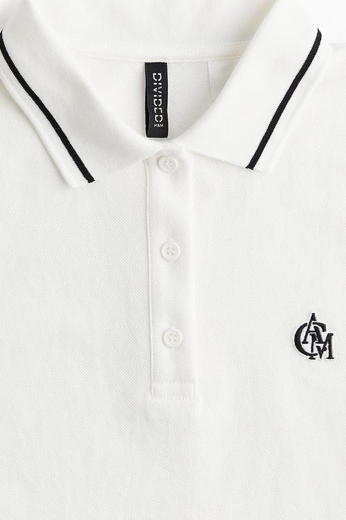 Embroidered-motif piqué polo shirt - White University of Cambridge