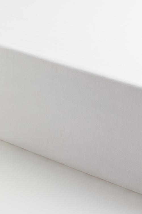 Fitted cotton sheet - white