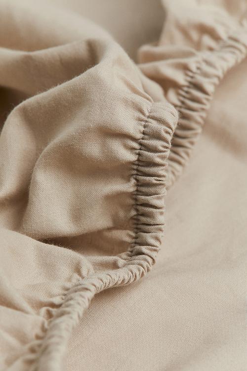 Fitted cotton sheet - light mole
