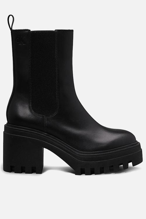 Chunky leather chelsea boot - triple black
