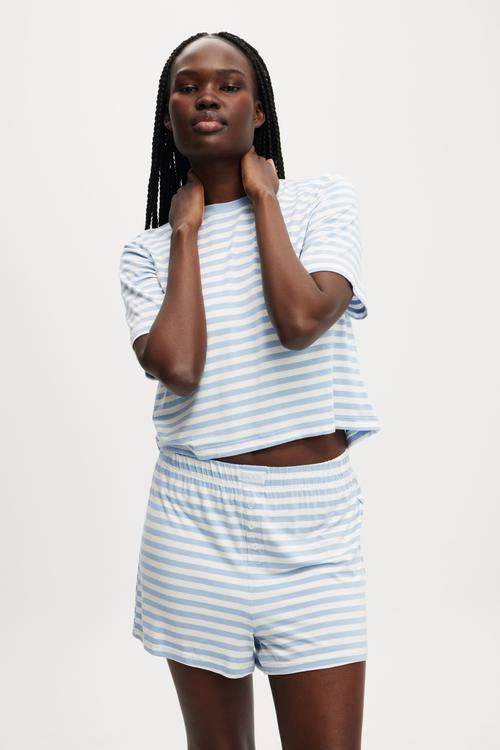 So Soft Short Sleeve Jersey Sleep Set - Windsurfer Claire Stripe