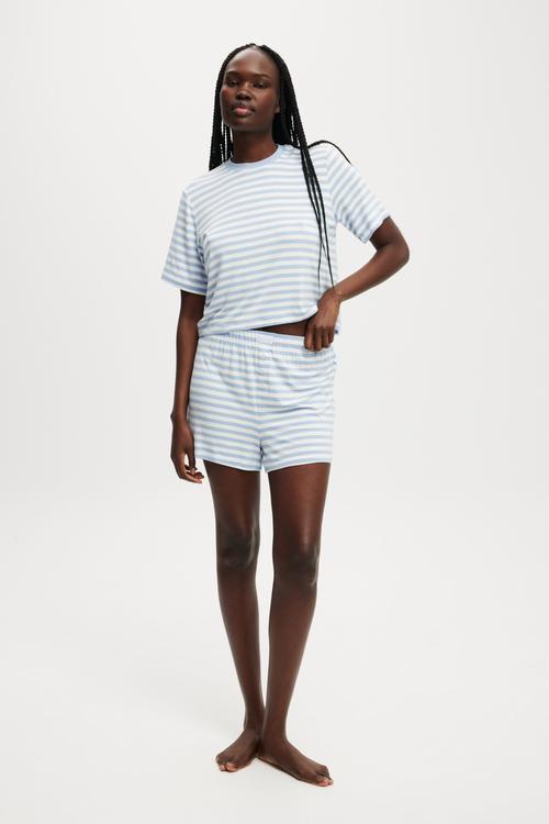 So Soft Short Sleeve Jersey Sleep Set - Windsurfer Claire Stripe