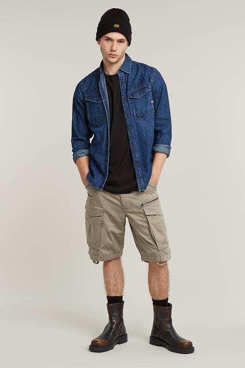 Rovic zip relaxed 1\2 Premium micro str twill short - dune