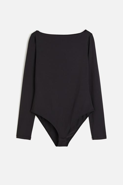 Boat-neck body - black