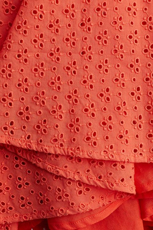 Broderie anglaise dress - orange